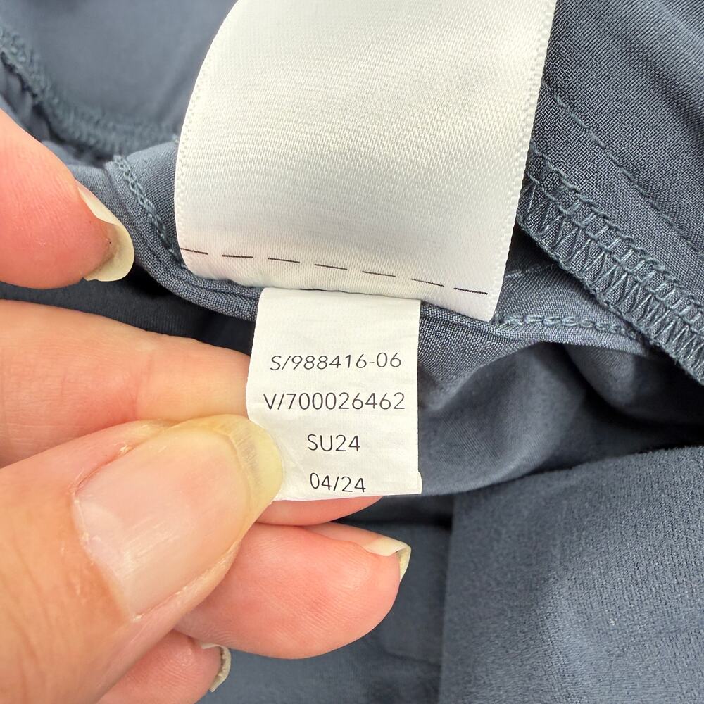 ATHLETA Attitude Jogger Pant Ruched Sz 14 Blue Grey Lightweight Athleisure Yoga - Picture 7 of 11
